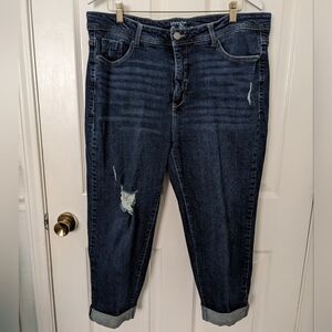 Women's Distressed Blue Jeans